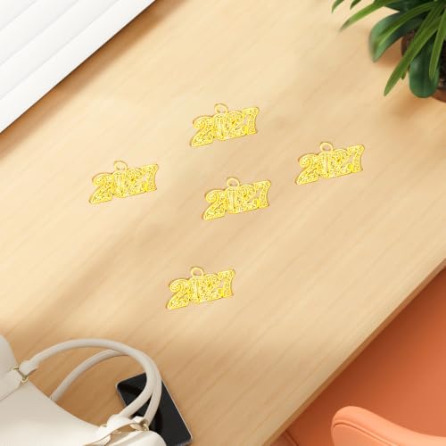 Gold Graduation Tassel Charm 2025 - 5 PCS for Graduation Caps