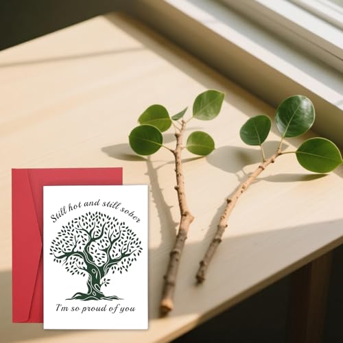 KINMES Sobriety Greeting Card - Funny Encouragement Gift for Recovery