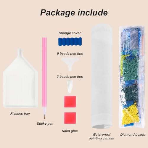 Tiger Diamond Painting Kit for Adults - Full Drill DIY Art 12x12