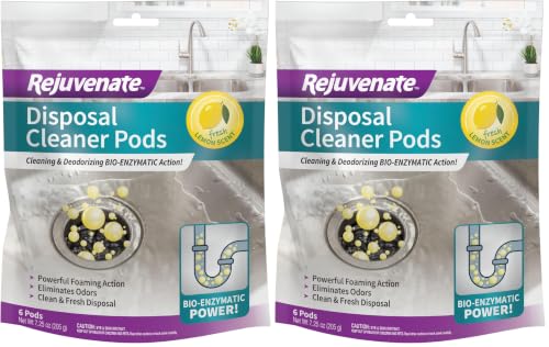 Rejuvenate Disposal Cleaner Pods, Lemon Scent, 6 Count (Pack of 2)