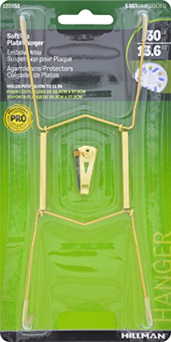 Hillman Brass Plate Hanger for 8-11 Inch Plates, 30lb Capacity