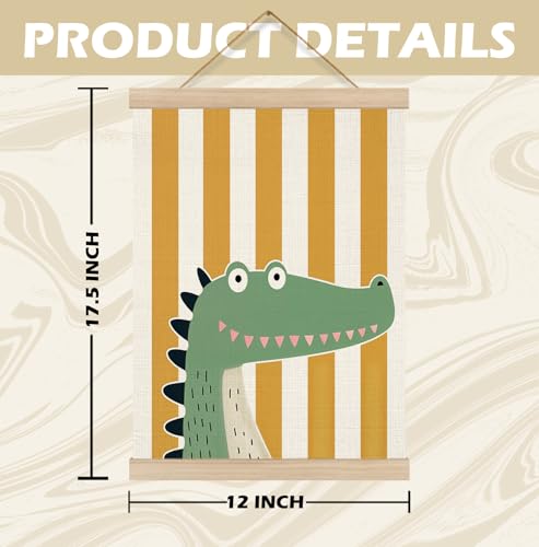 Cute Crocodile Nursery Wall Art Poster | 12x16 Inch Hanging Decor