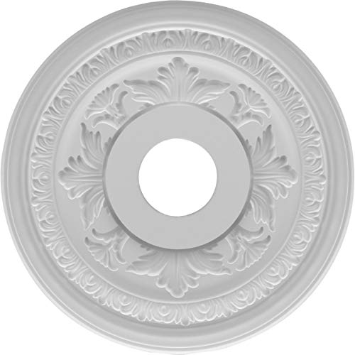 Ekena Millwork 16-Inch Unfinished PVC Ceiling Medallion - Fits Canopies Up to 6 1/2"