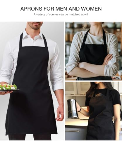 FADTOP 2 Pack Adjustable Cooking Aprons with Pockets