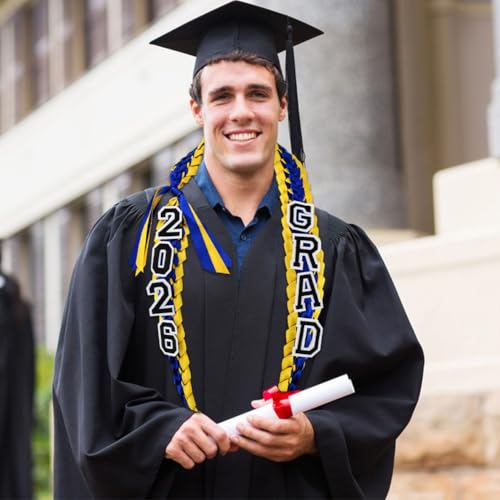 2026 Graduation Ribbon Lei with Brooches - Double-Sided Garland for DIY