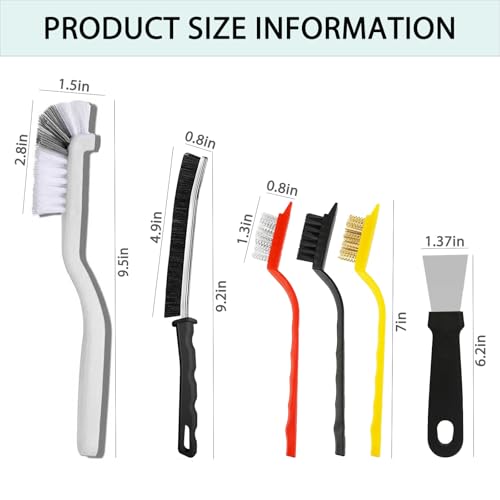 12-Piece Crevice Cleaning Brush Set for Deep Cleaning Tight Spaces