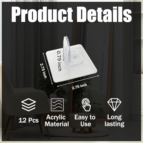 Aogigigio No Drill Mirror Stoppers – 12pcs Plastic Stabilizers for Full Length Mirrors