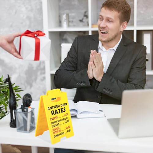 Funny Desk Rates Sign - 6.3x3.94 Inch Office Gag Gift
