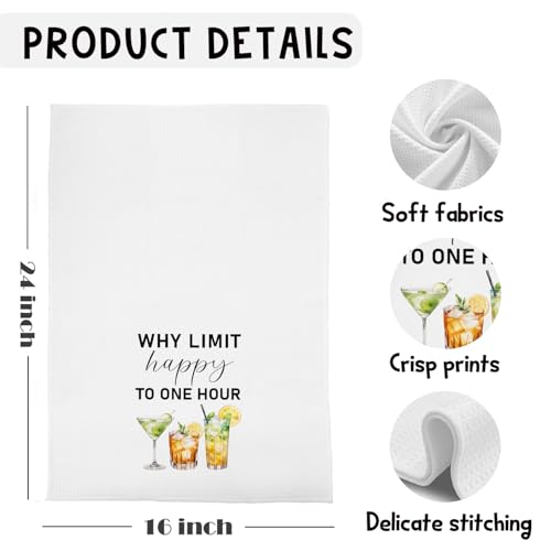 Cocktail Themed Kitchen Towels - Decorative Hand Towels (Alcohol004)