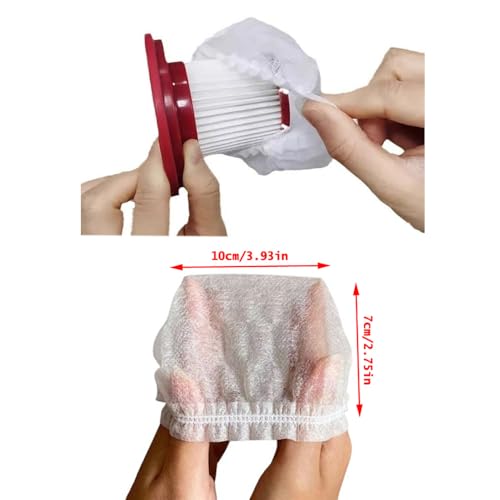 100 Pack Disposable Non-Woven Vacuum Filter Covers for Handheld Cleaners