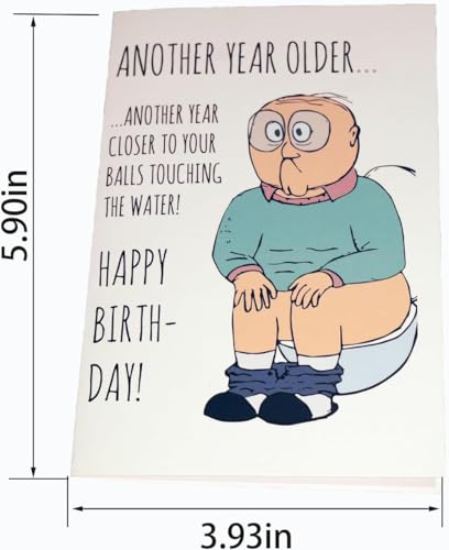 Funny Birthday Card for Men - Rude Humor Gag Gift