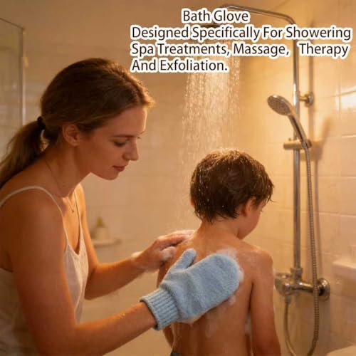 Apexrich Exfoliating Shower Gloves 8-Pack Bath Mitts for Dead Skin