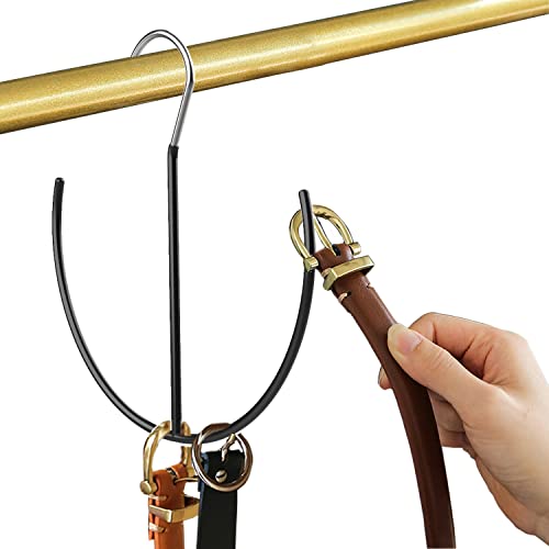 Heavy Duty Metal Belt Hanger with Rubber Cover - 9.6in x 7.9in