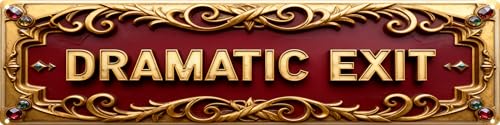 Dramatic Exit Vintage Tin Sign - 4x16 Inch Retro Metal Plaque for Home, Bar, Garage, Garden