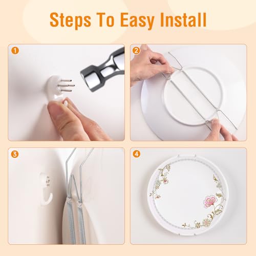Stainless Steel Plate Hangers for 8-10 Inch Plates – 3 Pack