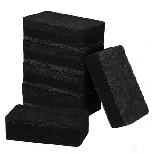 Black Non-Scratch Dish Sponges - 6-Pack for Kitchen Cleaning