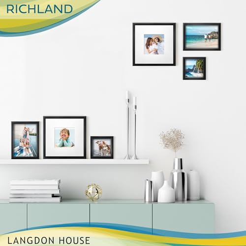 4x4 Black Picture Frame with Bevel Edge - Modern Polystyrene Design