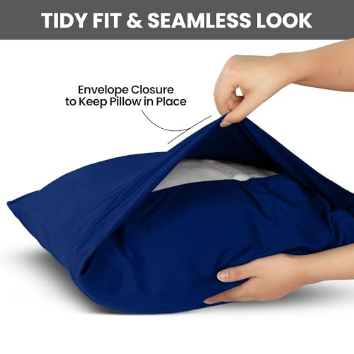 Royal Blue Pillow Cases Set of 4 - Ultra Soft Microfiber Covers