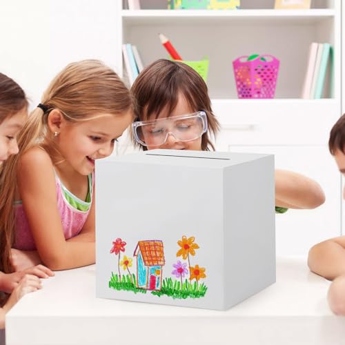 10.6'' White Card Box for Weddings & Parties - Gift Envelope Holder