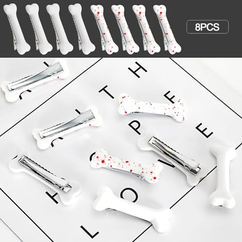 Dog Bone Hair Clips 8 PCS Cute Alligator Barrettes for Cosplay