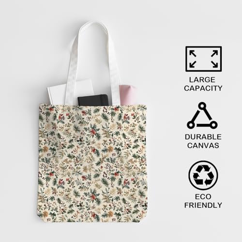 JINYO Preppy Canvas Tote Bag - Reusable Inspirational Shopper