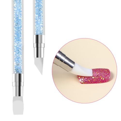 5-Piece Dual-Tipped Silicone Nail Art Brushes and Sculpting Tool Set