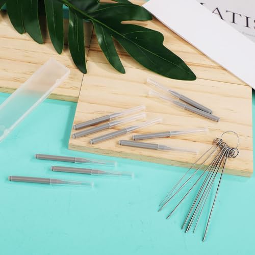 Gray Shower Head Cleaning Brush Set - 10pcs with Needle Picks