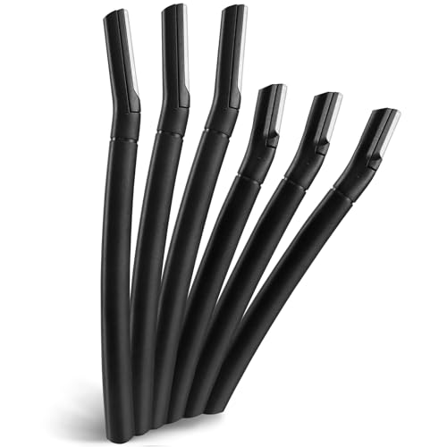 HFATMOS 6 Pcs Eyebrow Razor and Facial Shaver Tool with Protective Cover