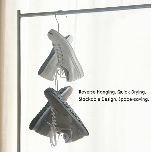 SHIMOYAMA Stainless Steel Hanging Shoe Drying Rack - 2 Pack Stackable