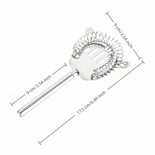Professional Cocktail Strainer - 304 Stainless Steel, Leak-Proof & Dishwasher Safe