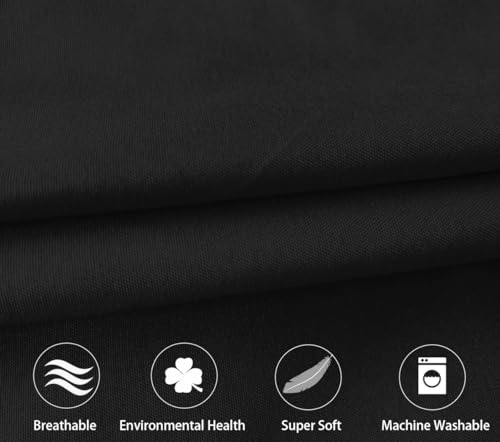 iMaylex 1800 Series Brushed Microfiber Body Pillowcase, Black, 20x48 Inch