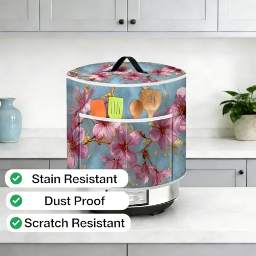 Pressure Cooker Dust Cover with Storage Pockets for 3 to 8 Quart Appliances