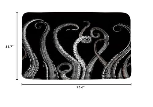 Octopus Tentacles Bath Mat, Soft Memory Foam Rug 15.7 x 23.6 Inch