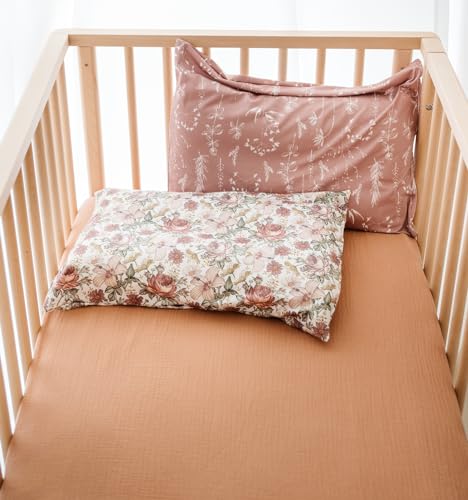 Little Jump 2-Pack Toddler Pillowcase - 14x19 Ultra Soft Vintage Floral