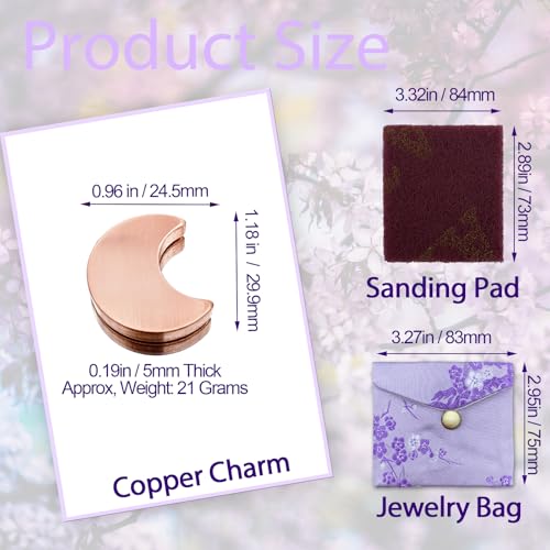Copper Flower Food Charm for Fresh Cut Flowers - Moon Shape, 1 Pcs