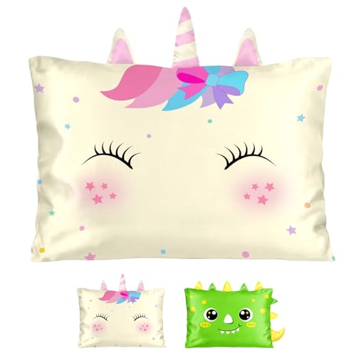 3D White Unicorn Toddler Pillowcase 13x18 inches Kids Bed Pillow Cover