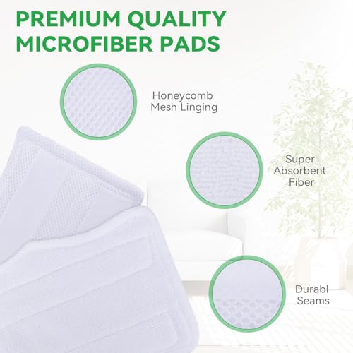 Shark Steam Mop Pads Replacement - Washable Microfiber 5-Pack