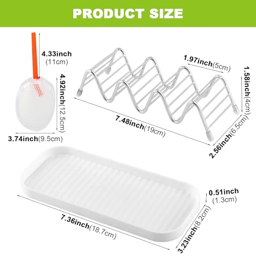 3-Slot Wave Shampoo Bar Holder with Drip Tray & Lather Net