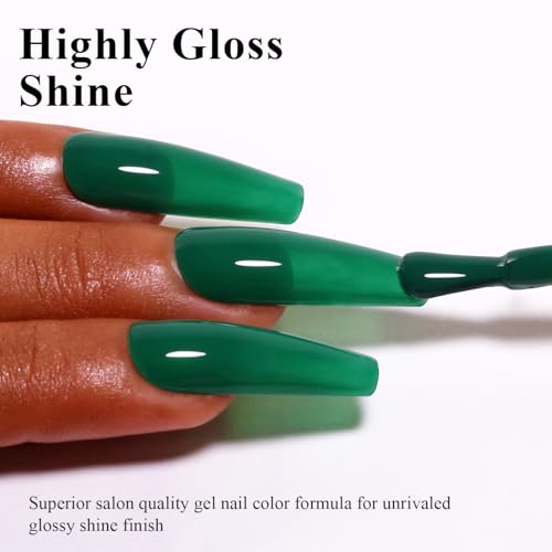 Imtiti Dark Emerald Green Gel Nail Polish 15ml UV LED Soak Off