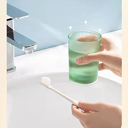 Reusable Plastic Tumbler Set - Multi-Purpose Bathroom Cup, 2 Pack