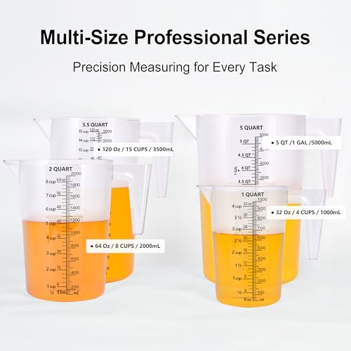 32oz Measuring Pitcher with Laser-Etched Markings - Clear Plastic Cup