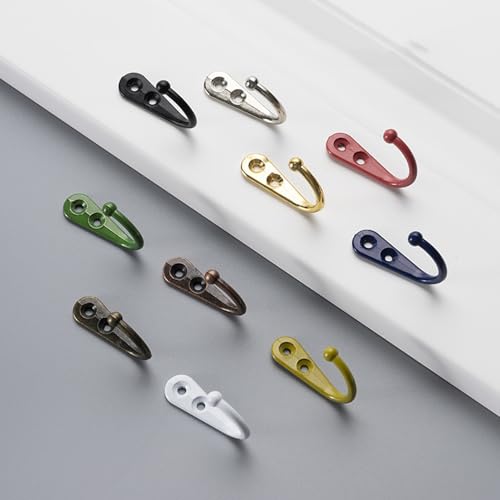 VIPERMARK 4 Pcs Wall Mounted Hooks - Gold Zinc Alloy Hangers
