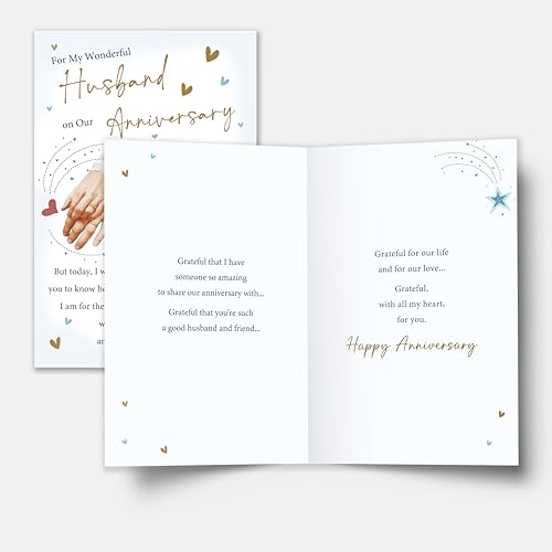 Romantic Husband Anniversary Card - Heartfelt Love Greeting