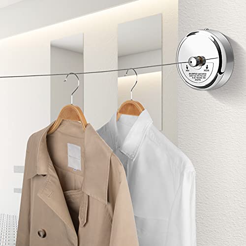 Clatoon Retractable Clothesline - 9ft Adjustable Stainless Steel