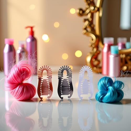 2 Pcs Banana Hair Clips Non Slip Fishtail Hair Clincher Ponytail Holder