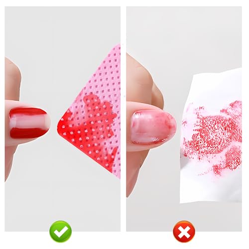 1800 PCS Lint Free Nail Wipes & Gel Polish Remover Pads, Pink