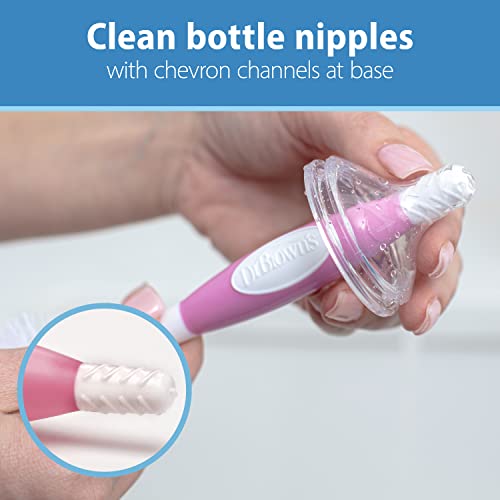 Dr. Brown's Baby Bottle Cleaning Brush Set with Nipple Cleaner - 18-Pack