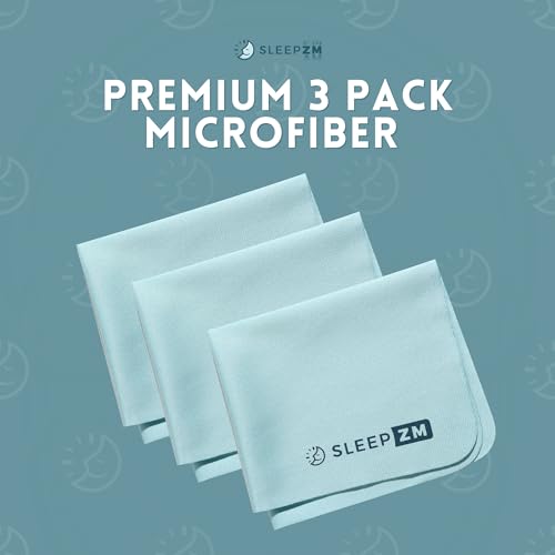 Sleep ZM Microfiber Cleaning Cloths - 3 Pack for Blue Light Glasses