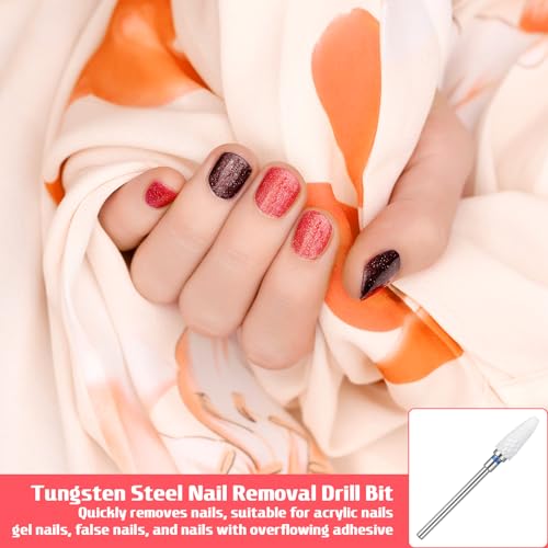 Ceramic Nail Drill Bit 3/32" Flame Bit for Acrylic Gel Removal and Cuticle Care