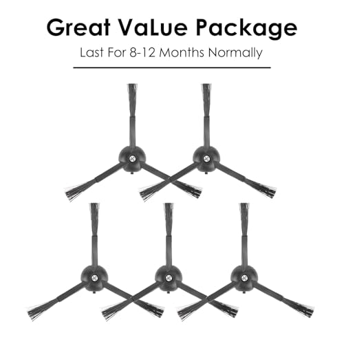 5-Pack Replacement Side Brushes for Roborock Q5 Max+, S8 MaxV Ultra